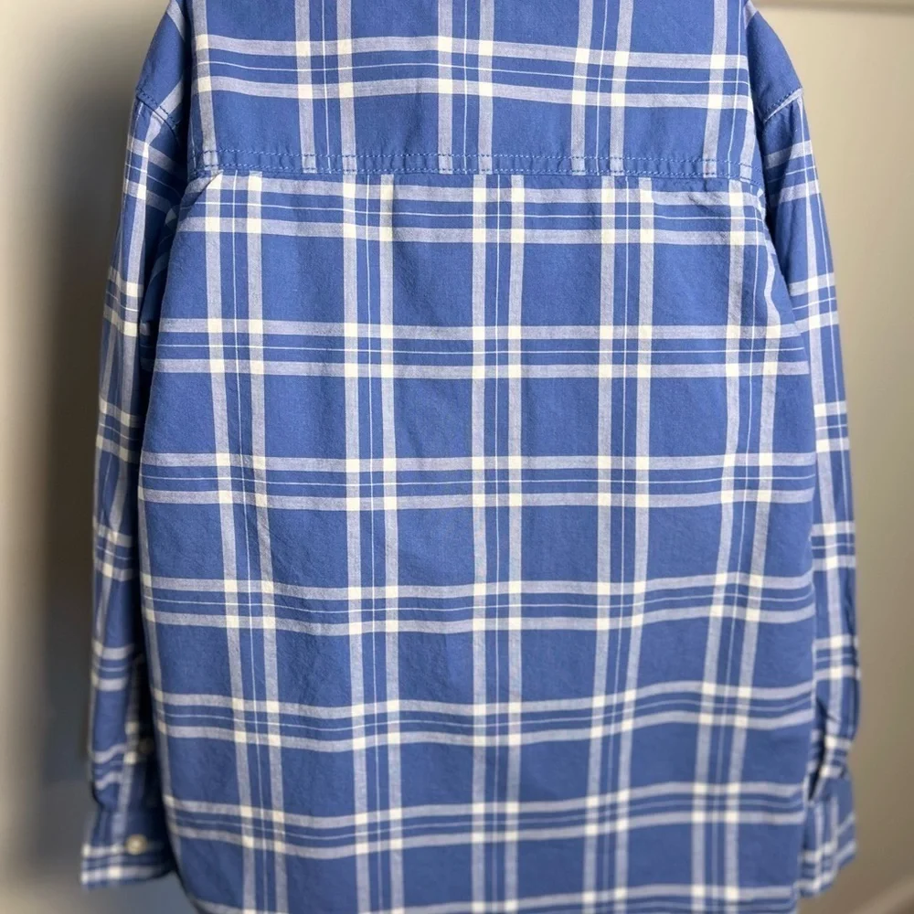 Carter’s boys blue plaid button down shirt size 8